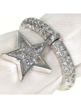 Chanel Comet Diamond Ring 18k White Gold